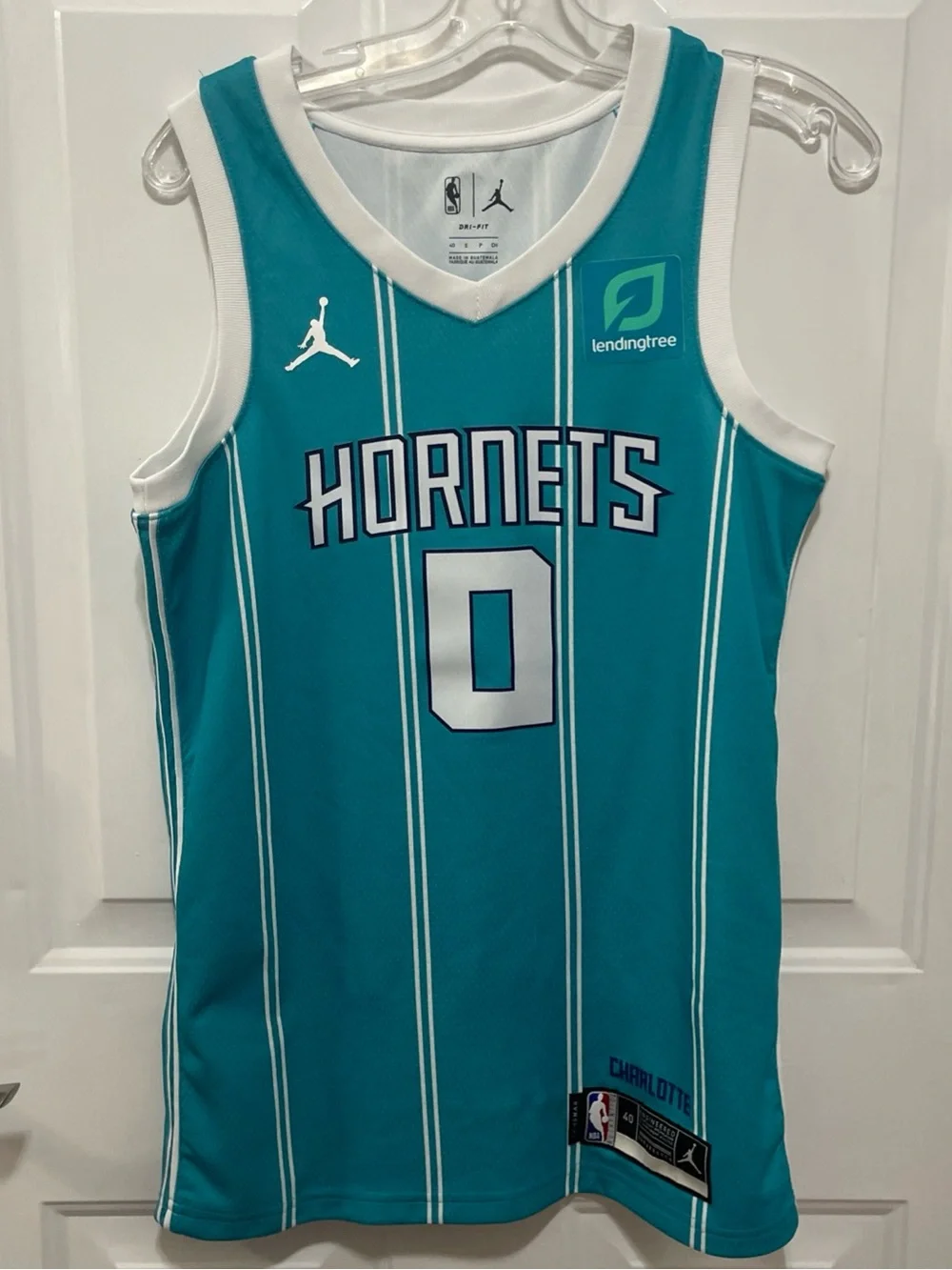 Charlotte Hornets Miles Bridges #0 Jordan Teal NBA Swingman Jersey Sz Small